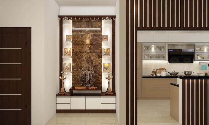 Space Saving Pooja Room